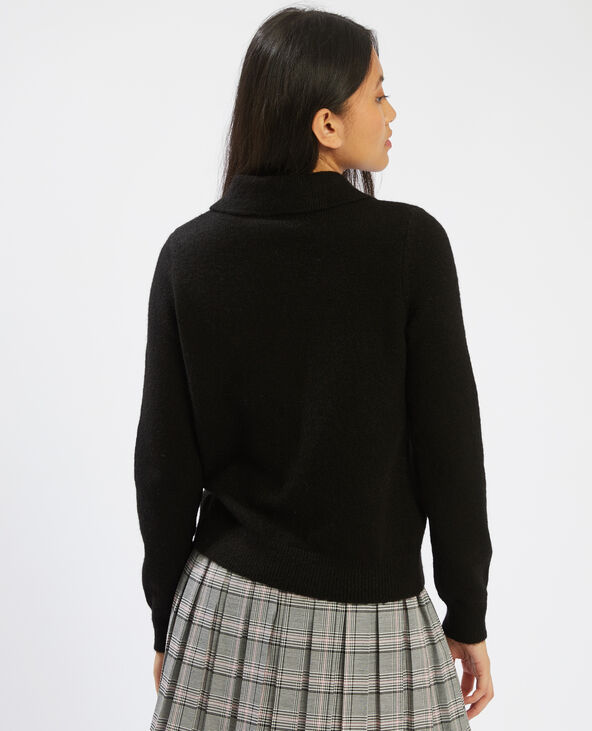 Pull col polo noir - Pimkie