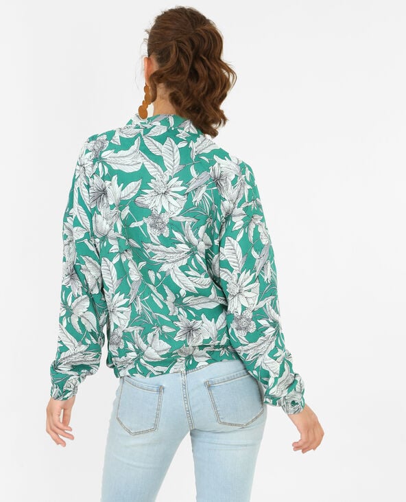 Bomber imprimé tropical blanc - Pimkie