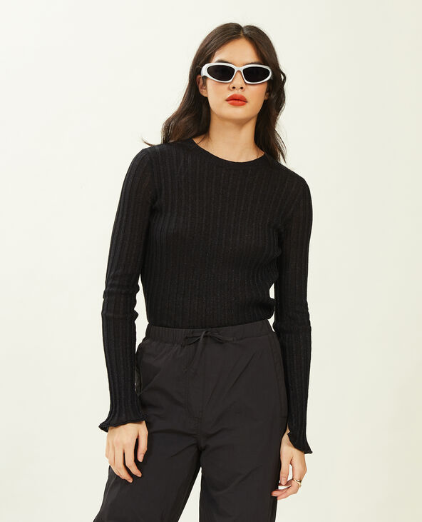 Pull léger avec fils métallisés noir - Pimkie