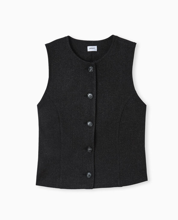 Veste sans manches façon gilet de barman gris - Pimkie