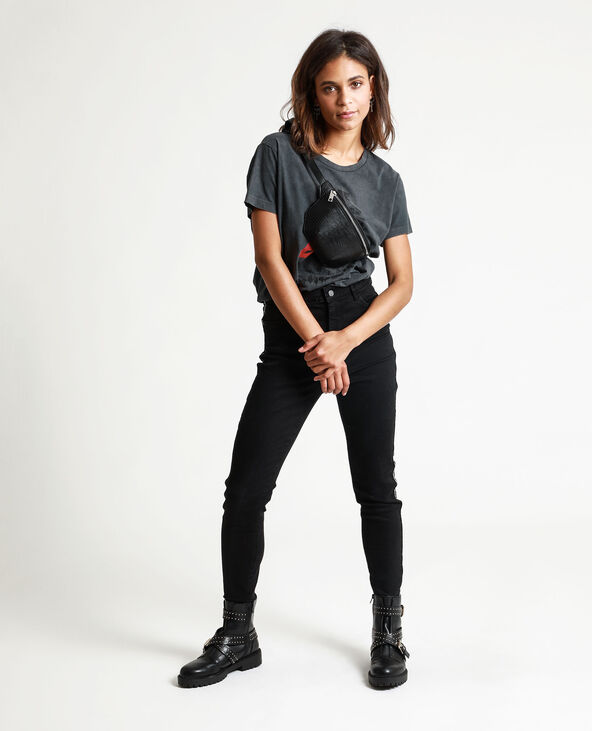 Jean skinny à bandes noir - Pimkie