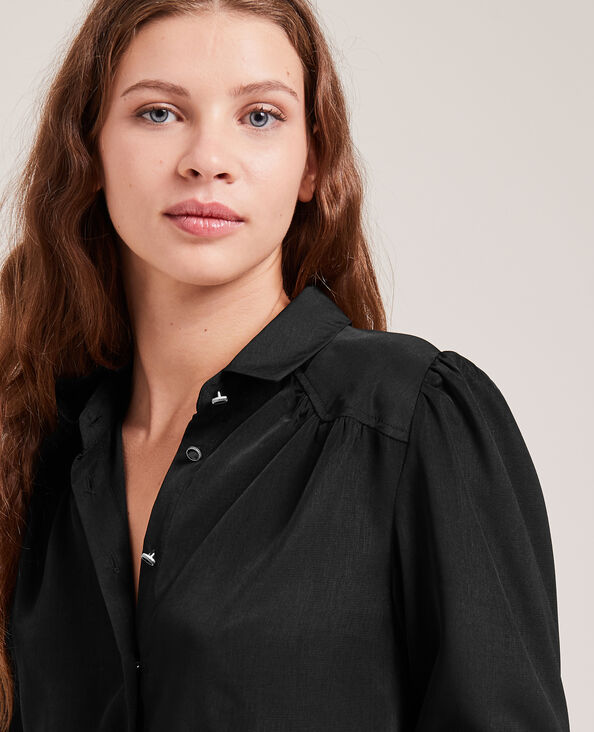 Chemise fluide boutons métalliques noir - Pimkie