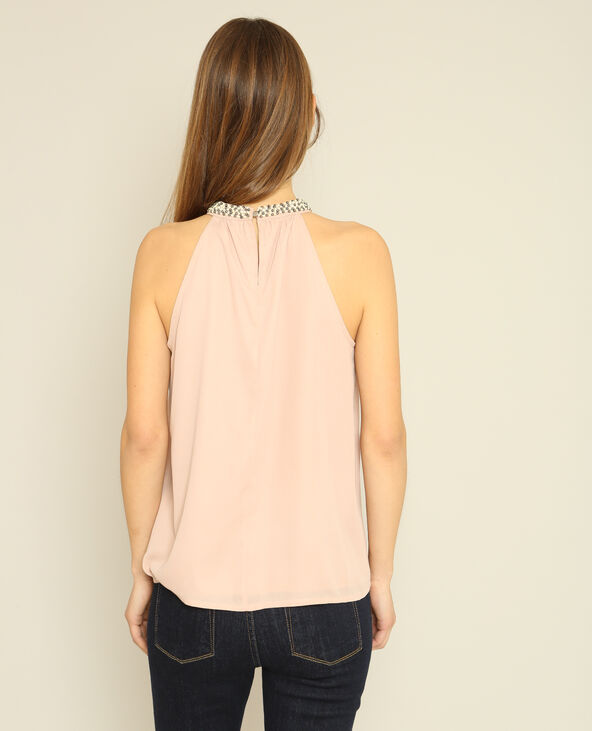 Top col bijoux rose clair - Pimkie