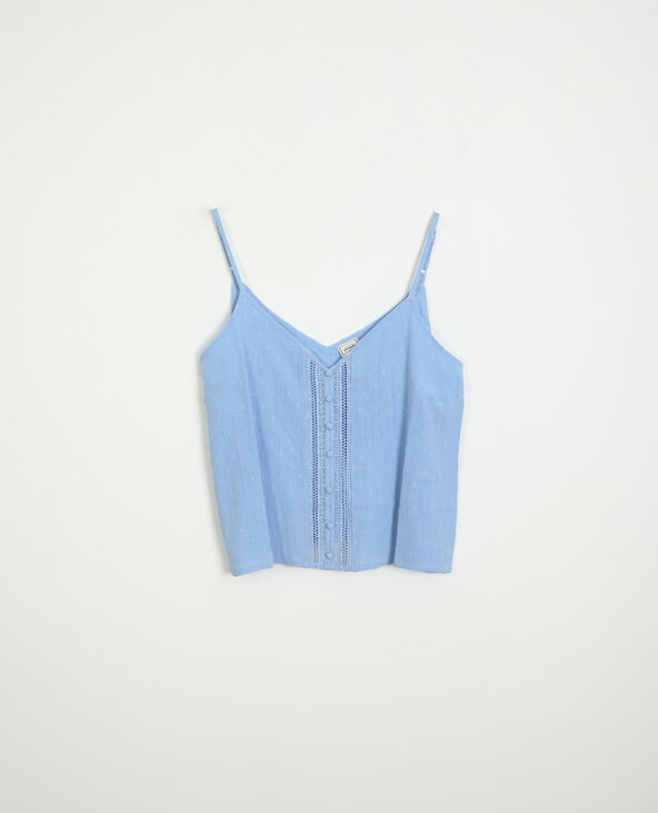 Top plumetis bleu - Pimkie