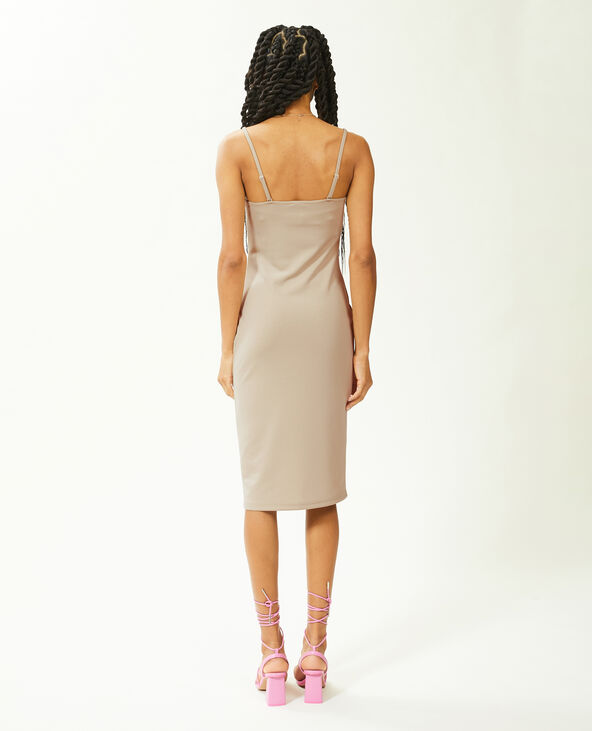 Robe tube en maille beige - Pimkie