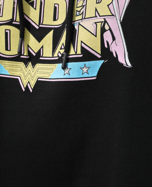 Sweat molleton à capuche Wonder Woman noir - Pimkie