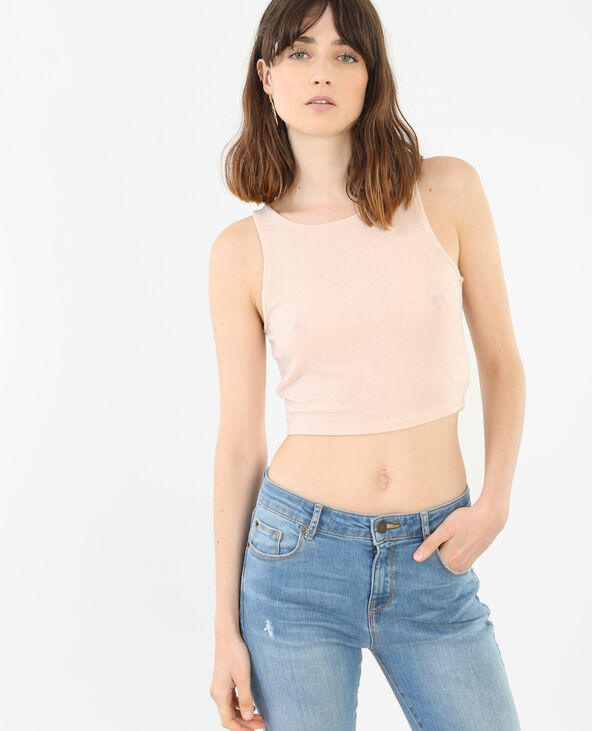 Cropped top pailleté cuivré - Pimkie
