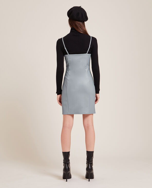 Robe courte en simili gris clair - Pimkie