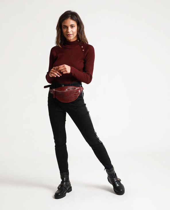 Pull à col montant bordeaux - Pimkie