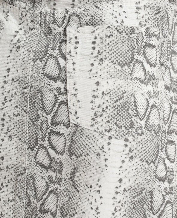 Jupe en jean python blanc - Pimkie