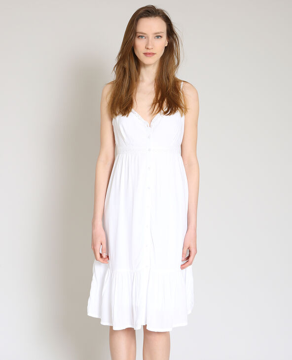 Robe à fines bretelles blanc - Pimkie