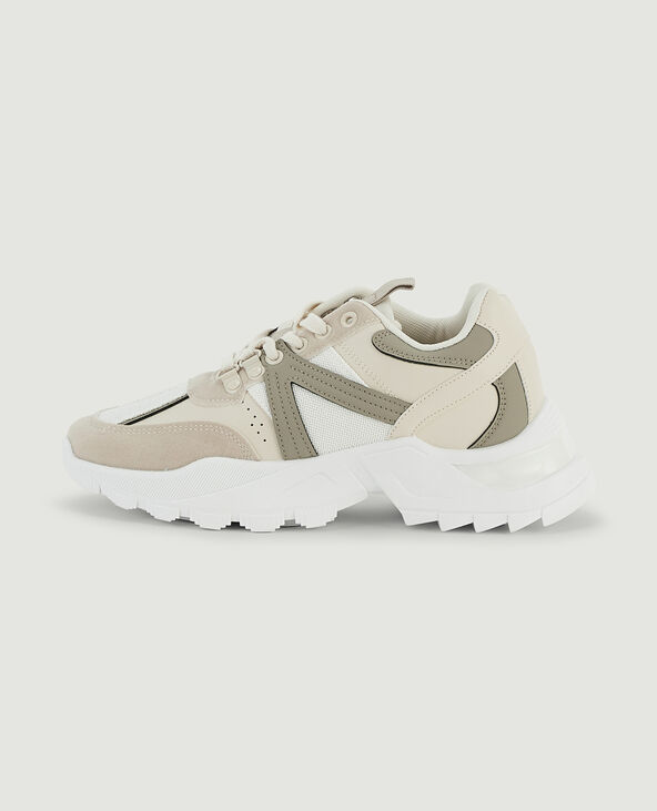 Sneakers semelles crantées blanc - Pimkie