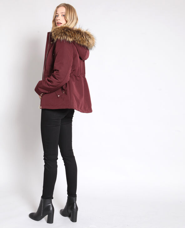 Parka à capuche bordeaux - Pimkie