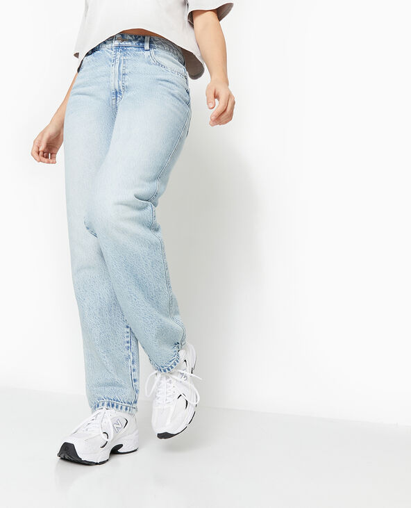 Jean droit taille haute bleu clair - Pimkie