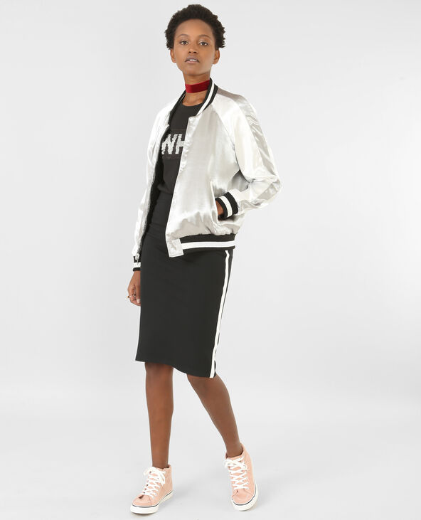 T-shirt message reversible noir - Pimkie