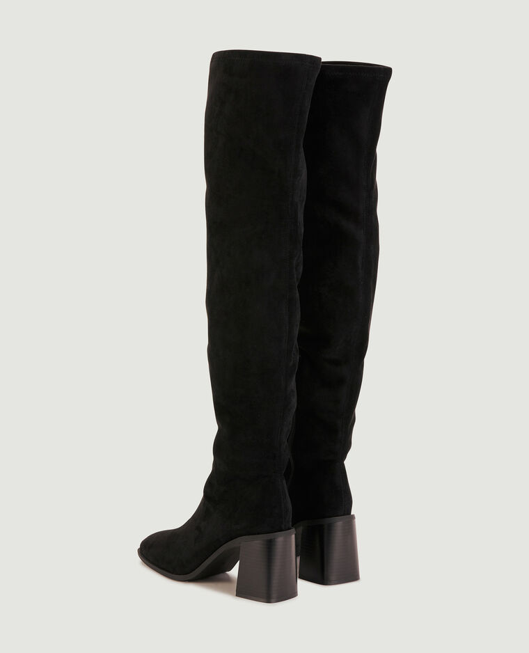 Bottes cuissardes en suédine noir - Pimkie