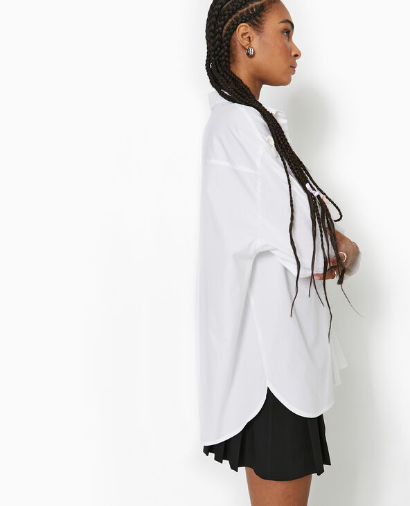 Chemise oversize unie blanc - Pimkie
