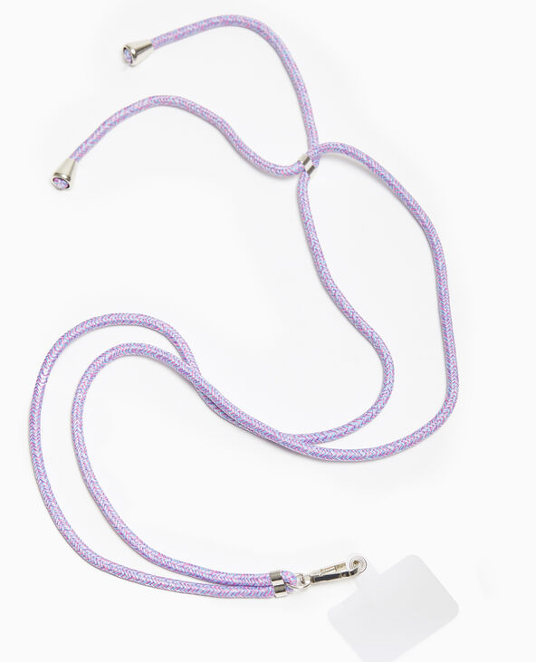 Cordon pour téléphone avec mousqueton rose fuchsia - Pimkie