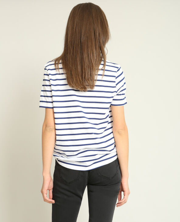 T-shirt à rayures bleu marine - Pimkie