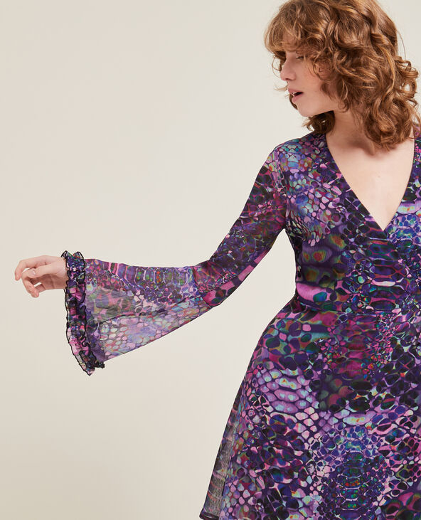 Robe cache-cœur manches flare violet - Pimkie