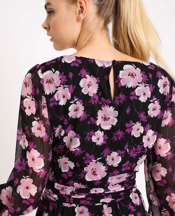 Robe à fleurs noir - Pimkie