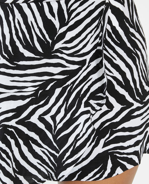 Jupe-short tigrée noir - Pimkie