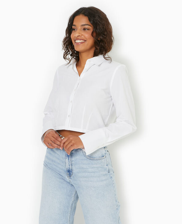 Chemise courte et resserrée blanc - Pimkie