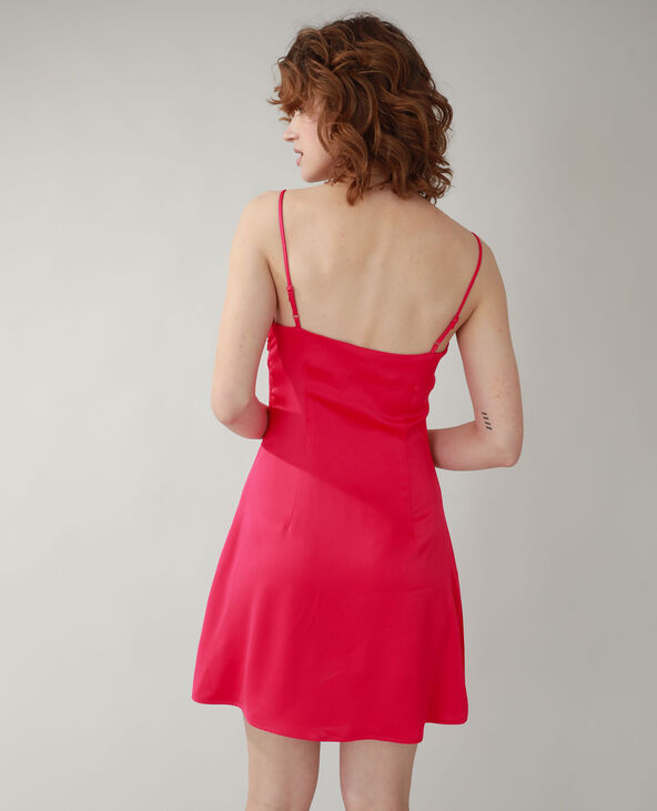 Robe en satin rose fuchsia - Pimkie