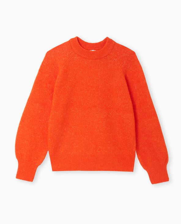 Pull oversize col rond manches raglan orange - Pimkie