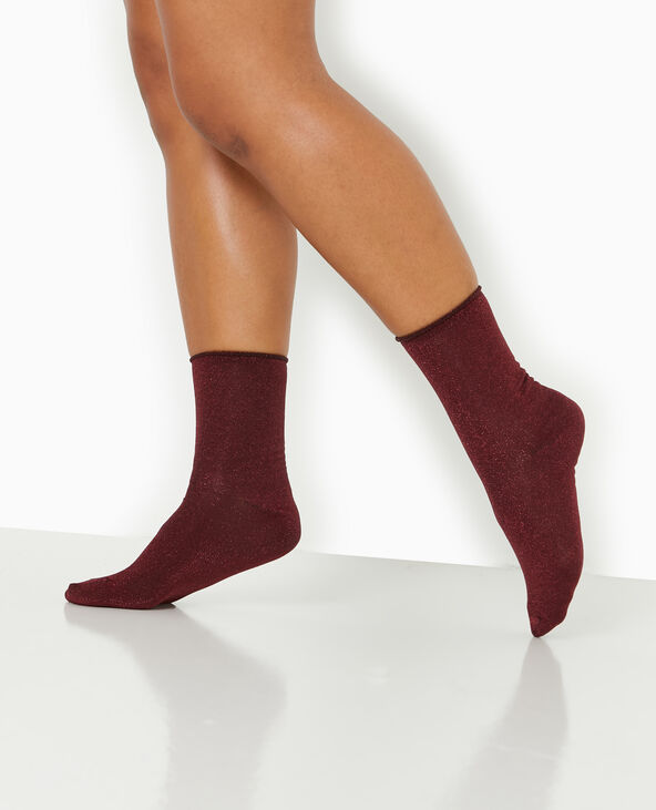 Lot de 2 paires de chaussettes avec lurex noir - Pimkie