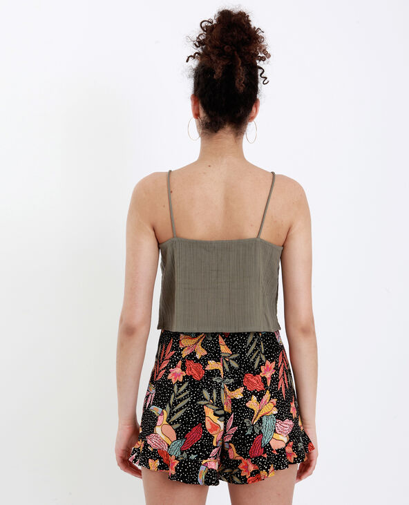 Crop top à fines bretelles taupe - Pimkie