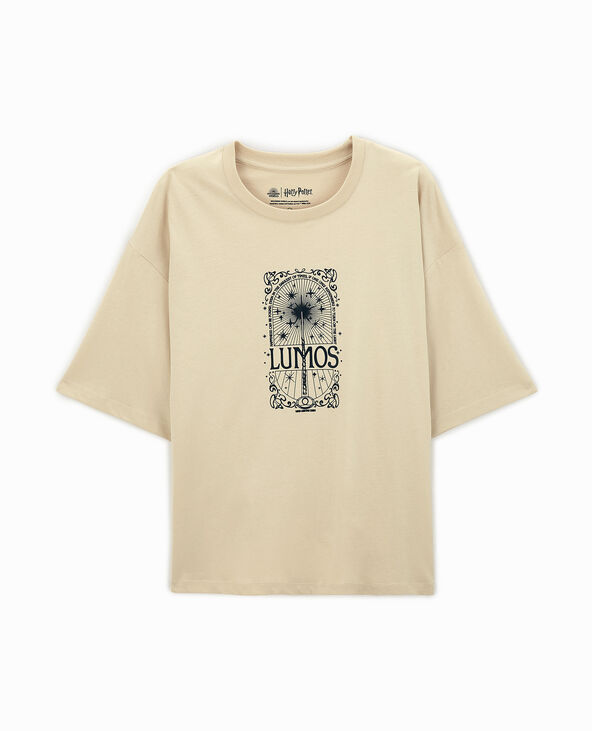 T-shirt oversize Lumos Harry Potter beige - Pimkie