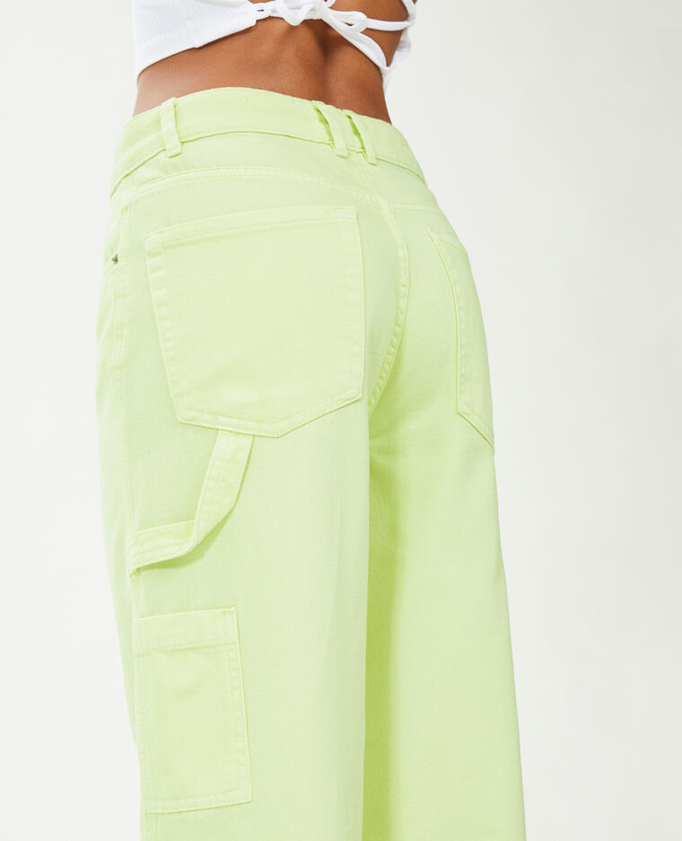 Jean cargo large jaune fluo - Pimkie