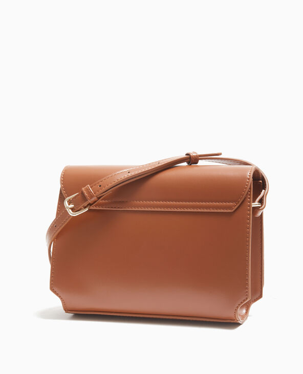Sac boxy en simili cuir marron - Pimkie