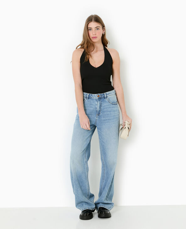 Top dos-nu en maille noir - Pimkie
