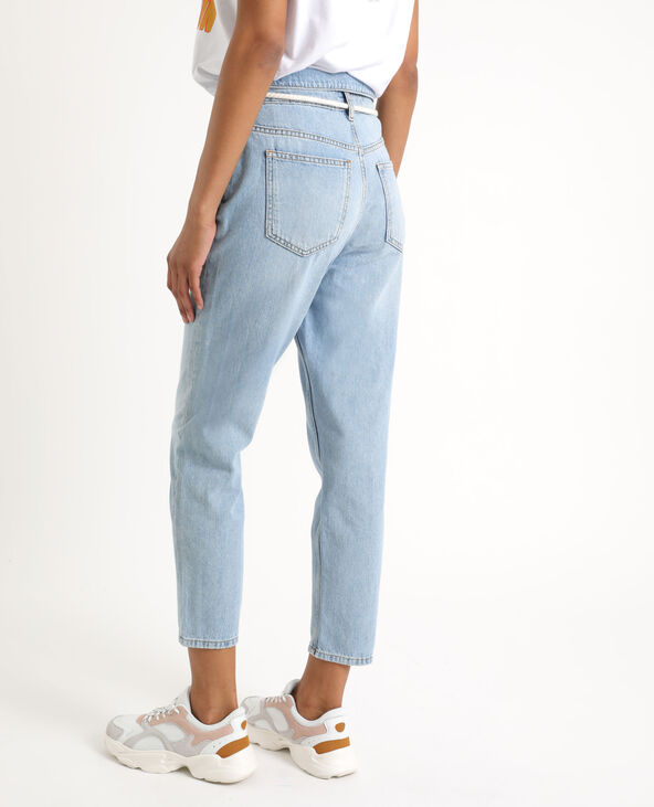 Jean mom à revers bleu - Pimkie
