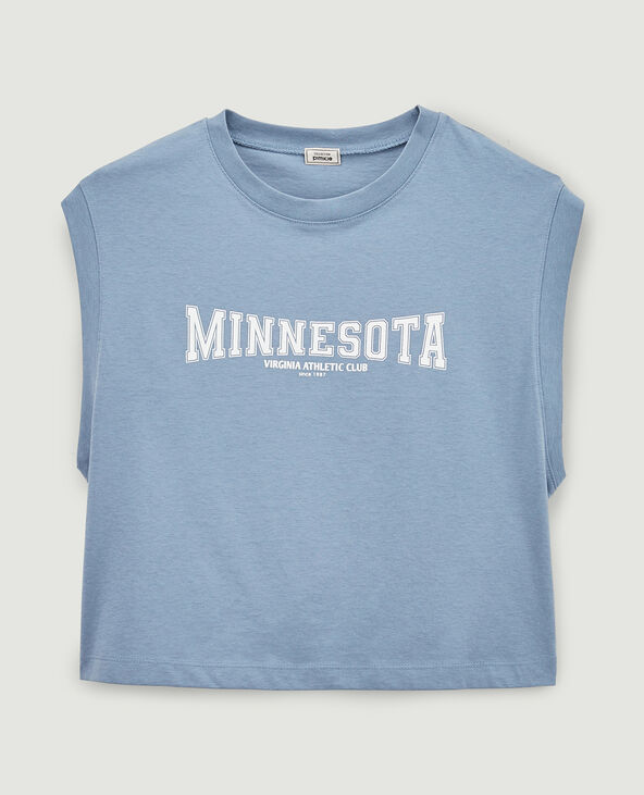 T-shirt sans manches bleu foncé - Pimkie