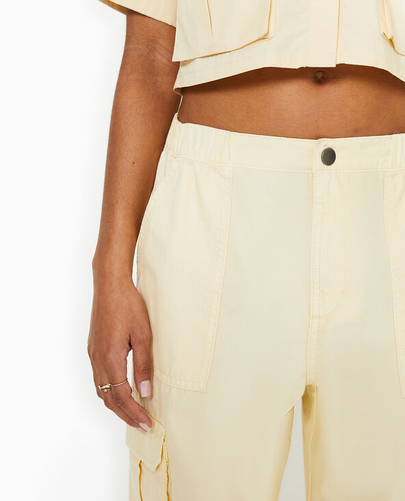 Pantalon large cargo beige - Pimkie