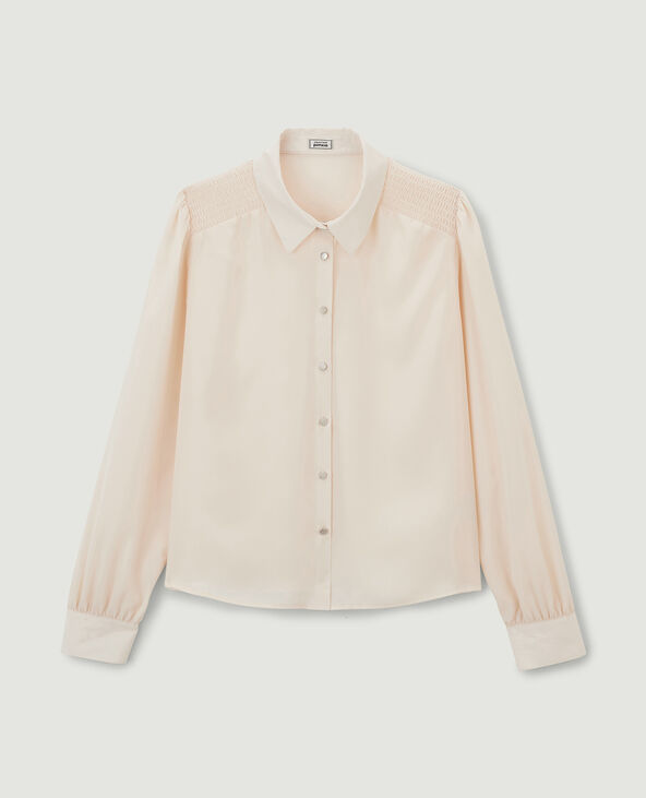 Chemise fluide avec boutons métal  beige - Pimkie