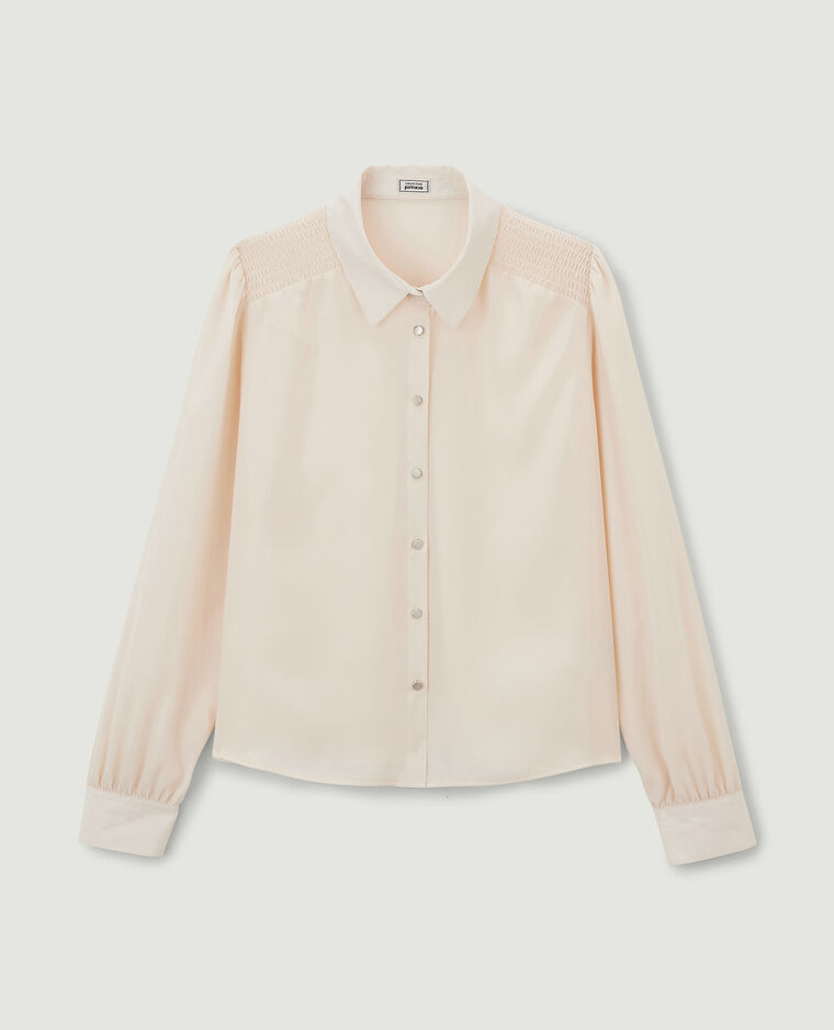 Chemise fluide avec boutons métal  beige - Pimkie