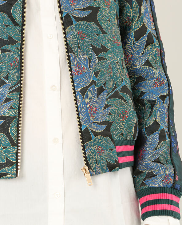 Blouson bomber jacquard bleu - Pimkie
