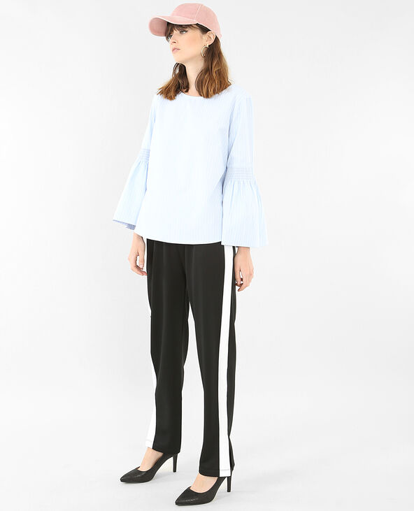 Blouse fines rayures Jean bleached - Pimkie
