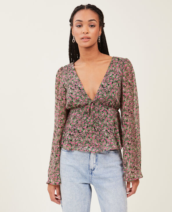 Blouse en tissu léger rose - Pimkie