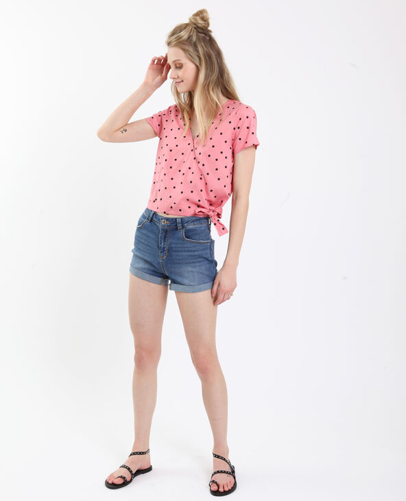 Chemisier cache-cœur rose - Pimkie