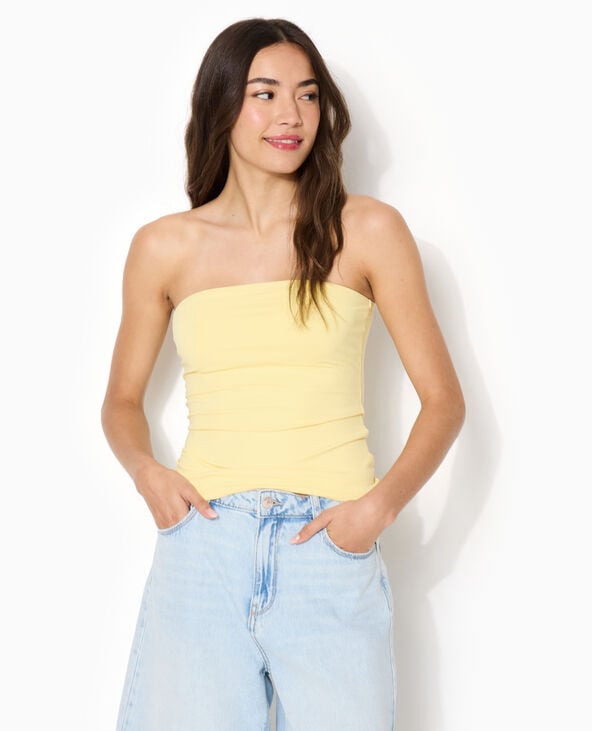 Top bustier Jaune pâle - Pimkie