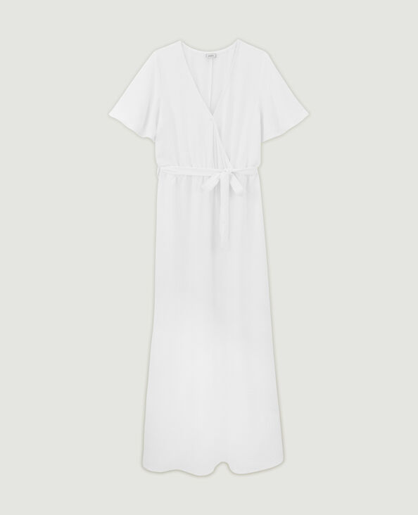 Robe longue blanche Robe blanche bustier portefeuille ou sans manches Pimkie