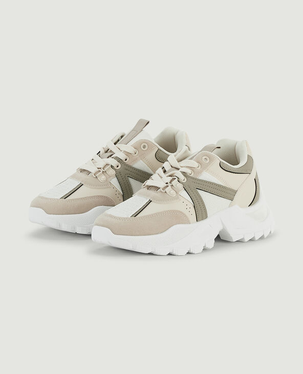 Sneakers semelles crantées blanc - Pimkie