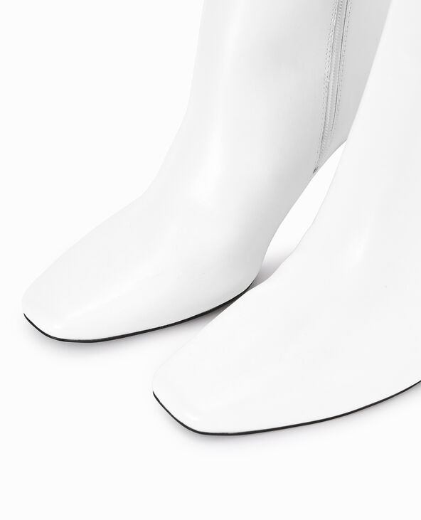 Boots avec talon fin et plat blanc - Pimkie