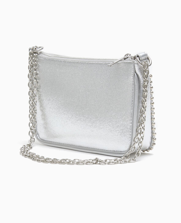 Sac pochette avec bandoulière chaine argenté - Pimkie