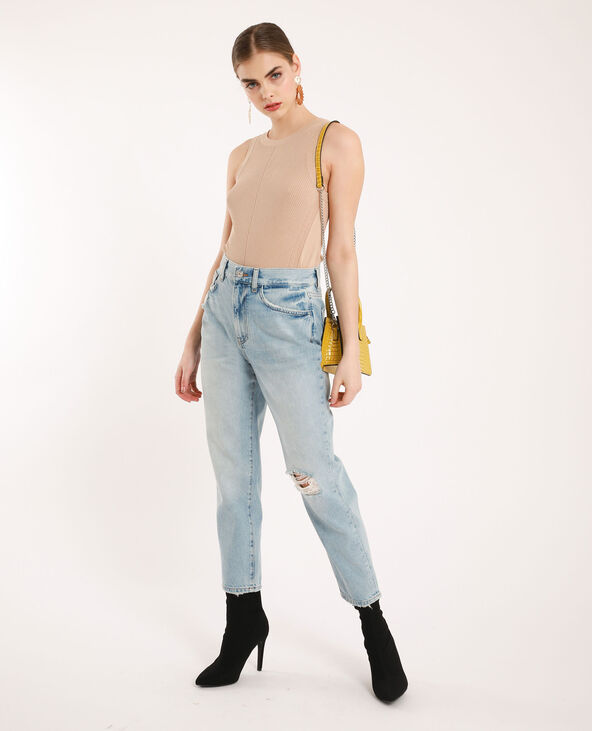 Jean straight high waist bleu - Pimkie